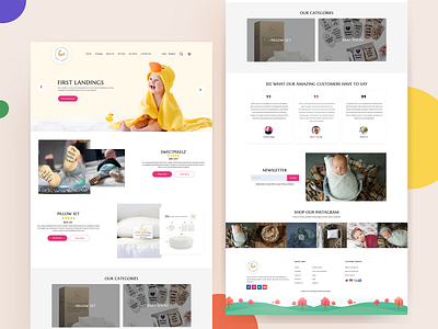 Landing Page Design for Baby Care Website