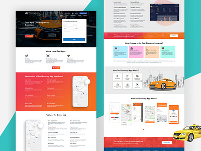 Online Taxi Booking Landing Page Design