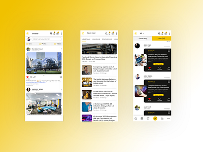 Social Media , News , Blog and many more in One UI app app ui blog branding design figma graphic design investment logo news organization photoshop social media typography ui ui design