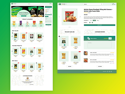 Snack store Web UI with variety of snacks branding design ecommerce figma food graphic design logo photoshop snack typography ui ui design web design
