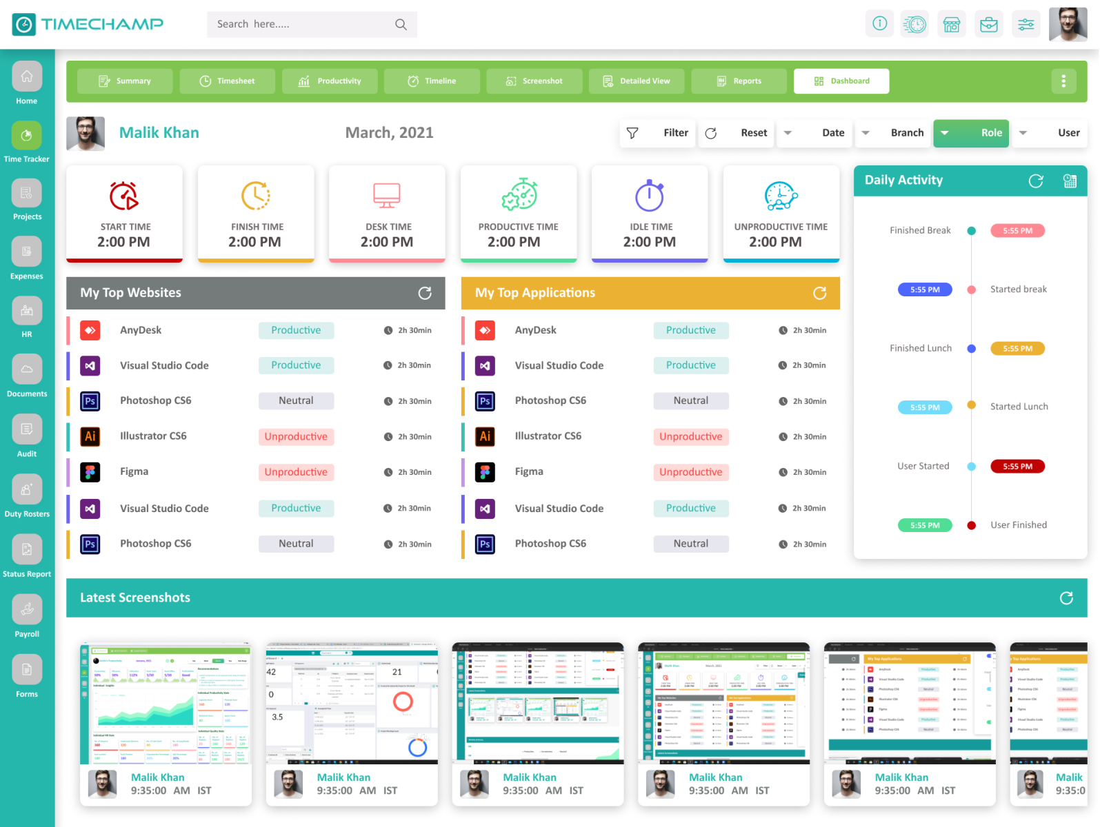 Time Champ A single web UI with lots of feature by Protocloud ...