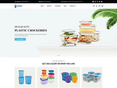 Website Mockup- Plastic Crockery branding design figma graphic design illustration photoshop ui ui design