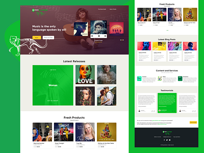 Green Elation: A Music Web Template music website music website template web template