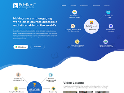 Landing Page Template for EdoReal graphicdesign webdesign webtemplate