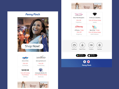 Email Template Mockup Design for Penny Pinch