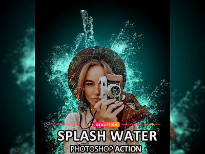 Splash Water Photoshop Action adobe photoshop photo editing photo effect photo work photoshop