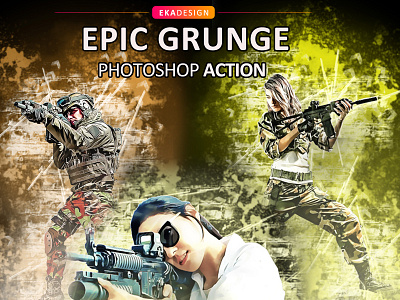 Epic Grunge Photoshop Action action actions add on adobe photoshop aquarelle photoshop art artistic artwork comic action draw drawing grunge hand drawn paint paint effect photo editing photo effect photo work photoshop