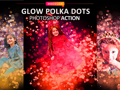 Glow Polka dots Photoshop Action