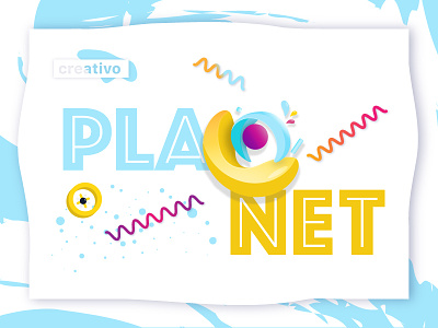 Planet Creativo banner branding color planets space