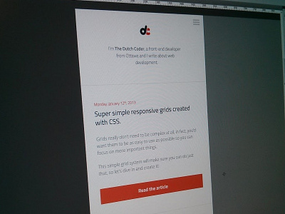 The Dutch Coder clean coder dutch mobile first personal responsive website