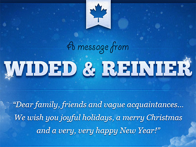 Christmas blue canada christmas clean e mail email message template