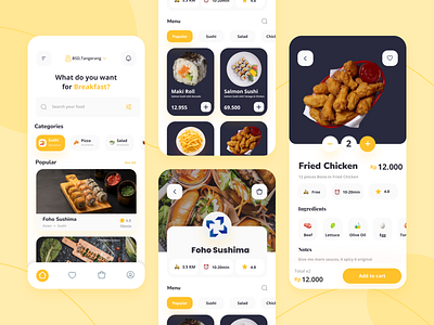 Food Delivery Mobile App Concept