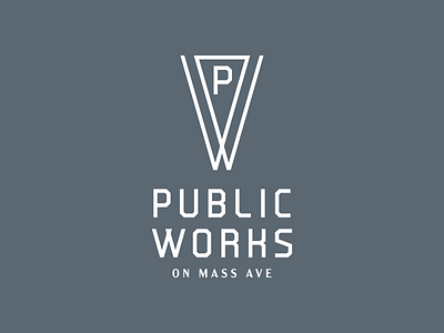 Public Works Logo Concept branding design identity illustration indianapolis local logo restaurant type type design typedesign typography