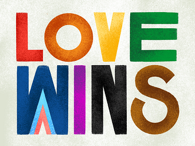 Love Wins design pride month type typography