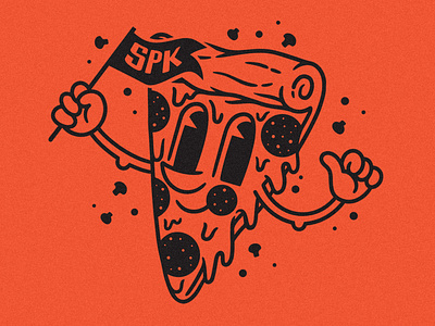 Switch Yard Pizza Kitchen Mascot cartoon illustration illustrator local mascot mascot character mascot design pizza pizza slice