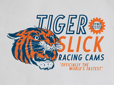 Tiger Slick Racing Cams branding design identity illustration illustrator logo racing type typography vector vintage