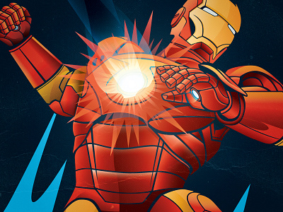 Iron Man Movie Poster illustration illustrator iron man marvel marvel comics photoshop