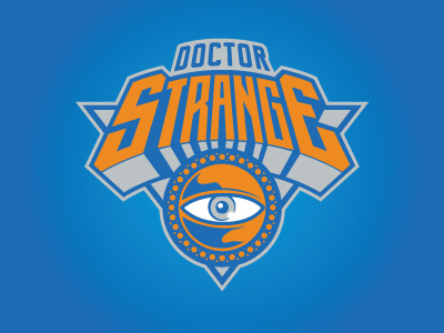NY Knicks/Doctor Strange - Marvel NBA Logo Mashup Project design logo marvel mashup nba