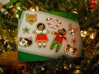 2016 Holiday Card 2016 gingerbread holiday card illustration