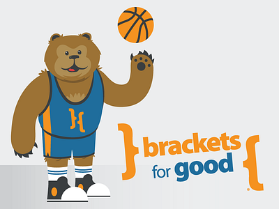 Unused Brackets for Good Mascot #2 basketball charity illustration illustrator mascot vector