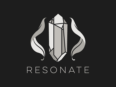 Resonate Handmade Identity crystal handmade identity illustrator jewelry logo