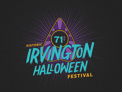 Unused Irvington Halloween T-Shirt Design halloween illustration illustrator indiana local october planchette spooky t shirt typography