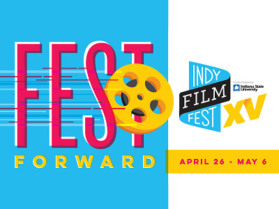 Fest Forward 15 15 years anniversary film film fest illustration illustrator indy indy film fest logo reel typography