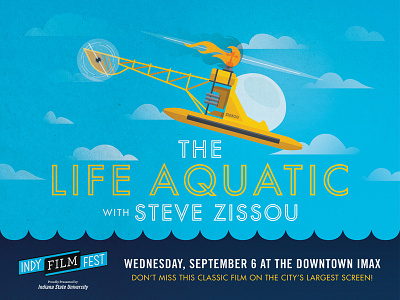 The Life Aquatic with Steve Zissou Special Showing Illustration advertisement bill murray film illustration illustrator the life aquatic vector wes anderson