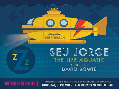 Seu Jorge Presents: The Life Aquatic Illustration david bowie film illustration illustrator music seu jorge the life aquatic wes anderson