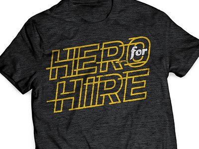 Hero for Hire cotton bureau hero for hire heroes luke cage marvel t shirt the defenders type typography yellow