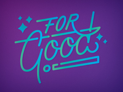 For Good good philanthropy type typography