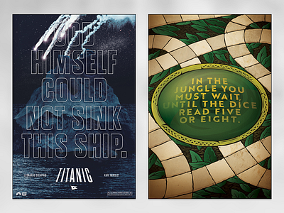 Bigger Picture Show 90s Posters film posters illustration jumanji poster titanic typography