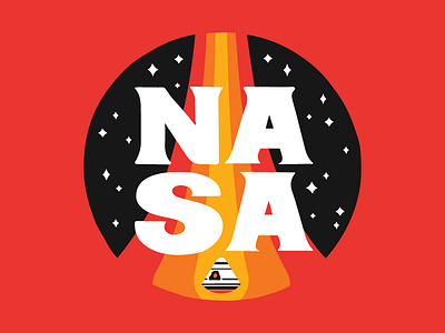 NASA Badge badge explore illustration illustrator nasa space type type design typography