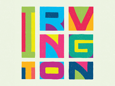 Irvington color historic indiana irvington local type type design typography village