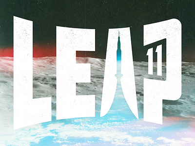 LEAP apollo 11 illustrator leap photoshop space type type design typography