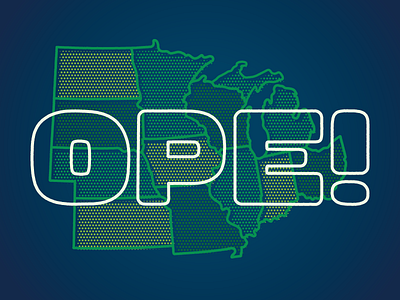 Ope! design illustration map midwest ope type type design typography