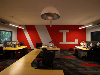 Lodge Design Workspace Graphics Exploration indentity lodge typography wall graphics studio environmental type design
