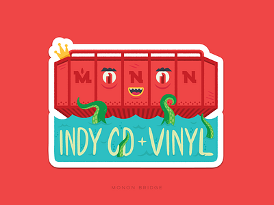 Indy CD & Vinyl Sticker - Monon Bridge