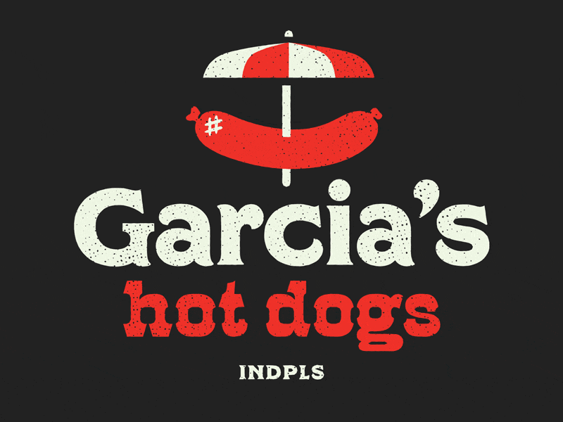Garcia's Hot Dogs T-Shirt Idea cart design food hot dog indianapolis local logotype shirt t shirt t shirt illustration typography
