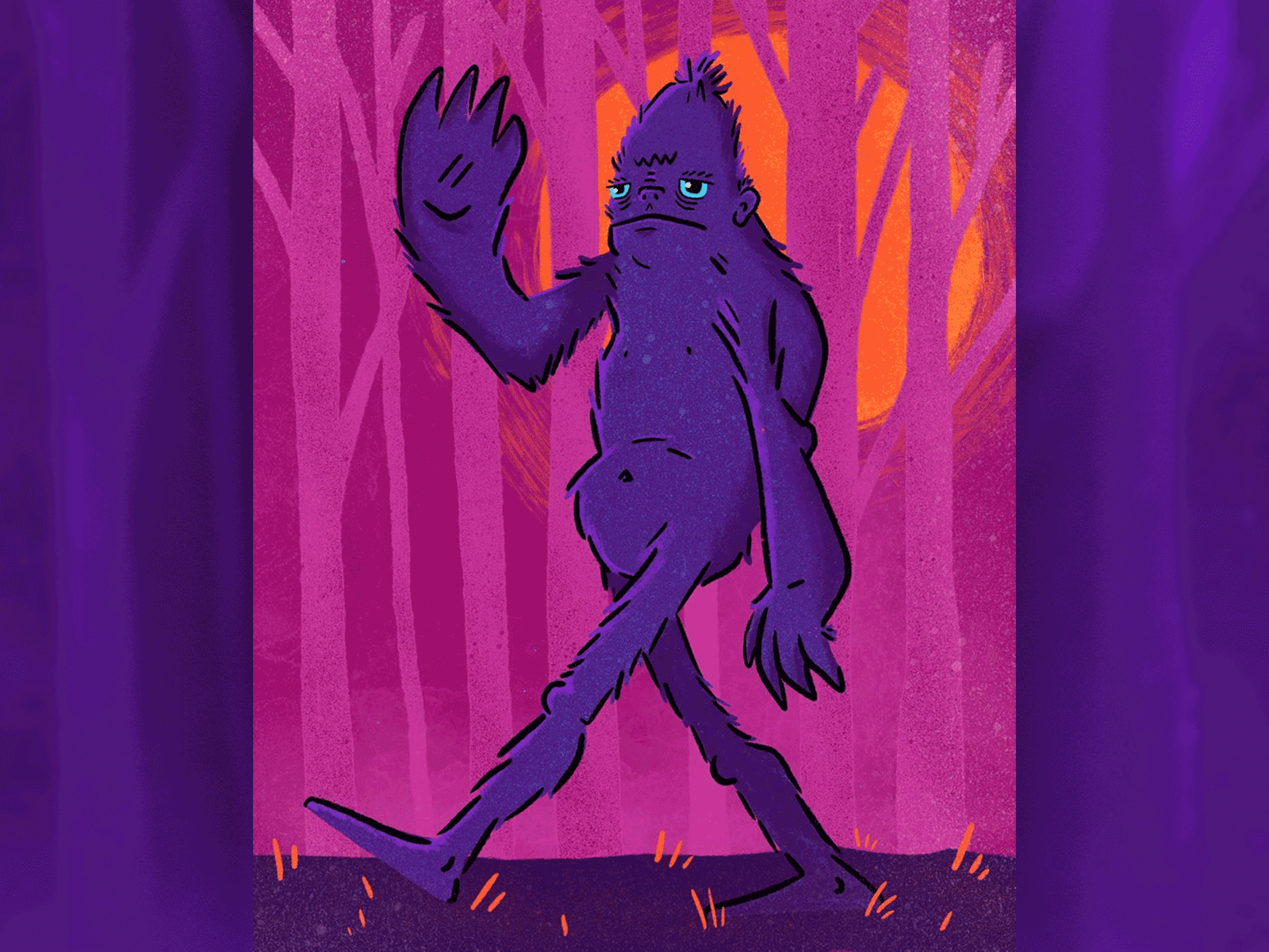 Samsquanch bigfoot drawing illustration procreate sasquatch