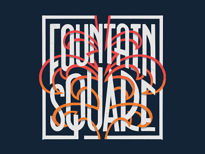 Fountain Square design fountain square illustration indiana indianapolis indy local neighborhood typography