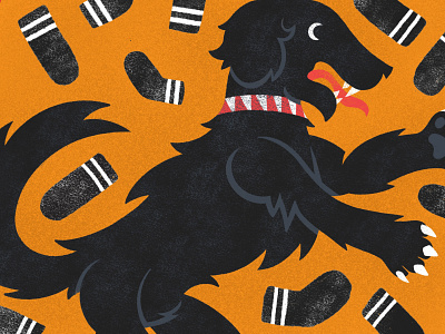 Black Dog - #mabsdrawllloweenclub animals dogs dogstudio draw drawlloween halloween horror illustration inktober retriever socks