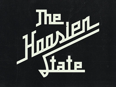 The Hoosier State indiana indiana line indianapolis local locomotive retro train type typedesign typographic typography vintage