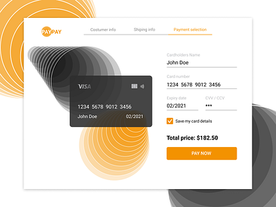 Daily UI #002 • Credit Card Checkout