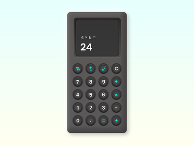 Daily UI #004 • Calculator app design calculator daily 100 challenge daily ui dailyui dailyui004 illustraion neomorphism retro skeumorphism