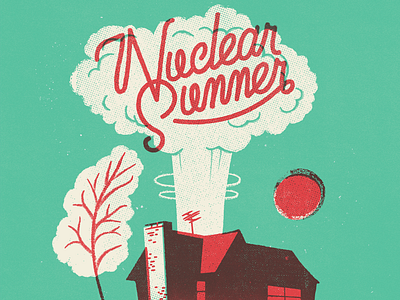 Nuclear Summer calligraphy doodle font graphic design handlettering illustration lettering type typography vintage