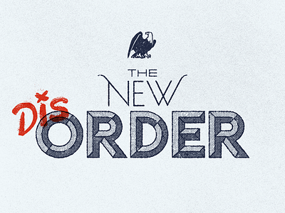 The New Dis-order design font illustration type