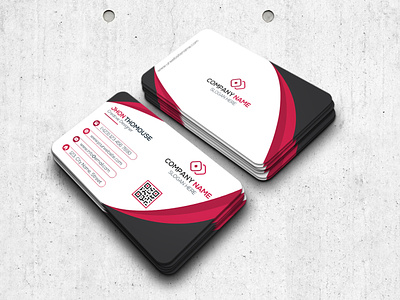 Luxury Red Blue Business Card Template - Graphicsegg