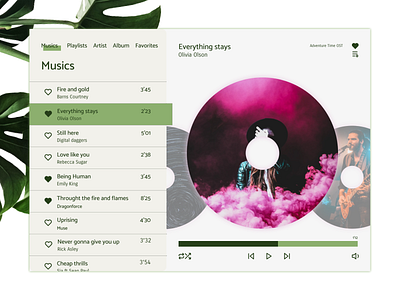 Daily Ui challenge 009 - Music Player