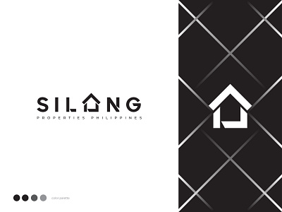 Silong Properties Philippines branding design flat icon logo vector